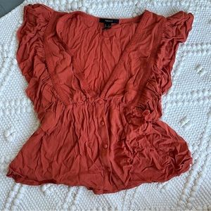 forever21 burnt orange top